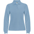 Sky Blue - Front - Roly Womens-Ladies Estrella Long-Sleeved Polo Shirt