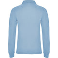 Sky Blue - Back - Roly Womens-Ladies Estrella Long-Sleeved Polo Shirt