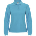 Turquoise - Front - Roly Womens-Ladies Estrella Long-Sleeved Polo Shirt