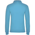 Turquoise - Back - Roly Womens-Ladies Estrella Long-Sleeved Polo Shirt