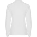 White - Back - Roly Womens-Ladies Estrella Long-Sleeved Polo Shirt