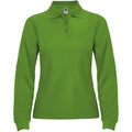 Grass Green - Front - Roly Womens-Ladies Estrella Long-Sleeved Polo Shirt