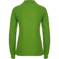 Grass Green - Back - Roly Womens-Ladies Estrella Long-Sleeved Polo Shirt