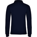 Navy Blue - Back - Roly Womens-Ladies Estrella Long-Sleeved Polo Shirt