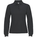 Dark Lead - Front - Roly Womens-Ladies Estrella Long-Sleeved Polo Shirt