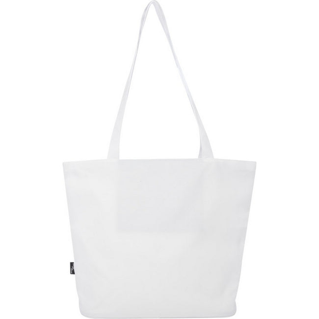 White - Front - Panama Recycled Zipped 20L Tote Bag