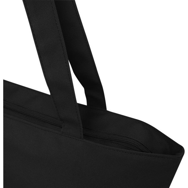 Solid Black - Side - Panama Recycled Zipped 20L Tote Bag