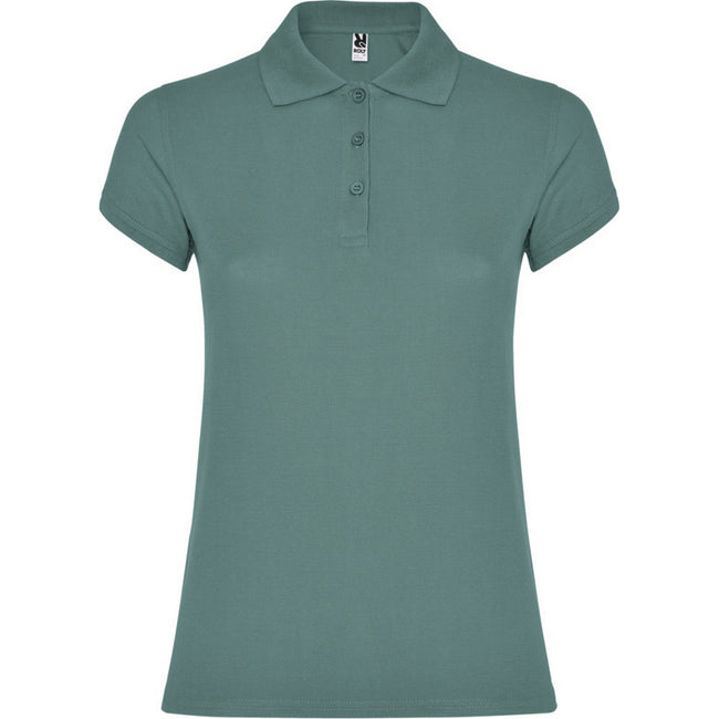 Calm Blue - Front - Roly Womens-Ladies Star Polo Shirt