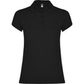Solid Black - Front - Roly Womens-Ladies Star Polo Shirt