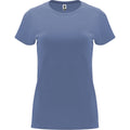 Blue Denim - Front - Roly Womens-Ladies Capri Short-Sleeved T-Shirt