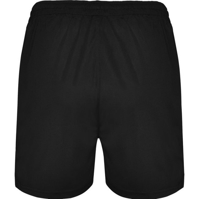 Solid Black - Back - Roly Unisex Adult Player Sports Shorts