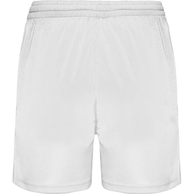 White - Back - Roly Unisex Adult Player Sports Shorts