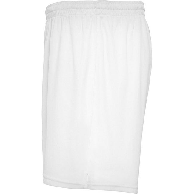 White - Side - Roly Unisex Adult Player Sports Shorts