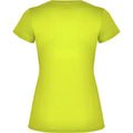 Fluorescent Yellow - Back - Roly Womens-Ladies Montecarlo Short-Sleeved Sports T-Shirt