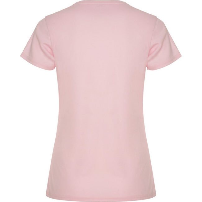 Light Pink - Back - Roly Womens-Ladies Montecarlo Short-Sleeved Sports T-Shirt