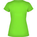Lime - Back - Roly Womens-Ladies Montecarlo Short-Sleeved Sports T-Shirt