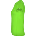 Lime - Side - Roly Womens-Ladies Montecarlo Short-Sleeved Sports T-Shirt