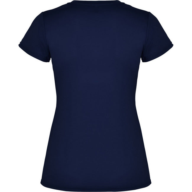 Navy Blue - Back - Roly Womens-Ladies Montecarlo Short-Sleeved Sports T-Shirt