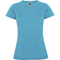 Turquoise - Front - Roly Womens-Ladies Montecarlo Short-Sleeved Sports T-Shirt