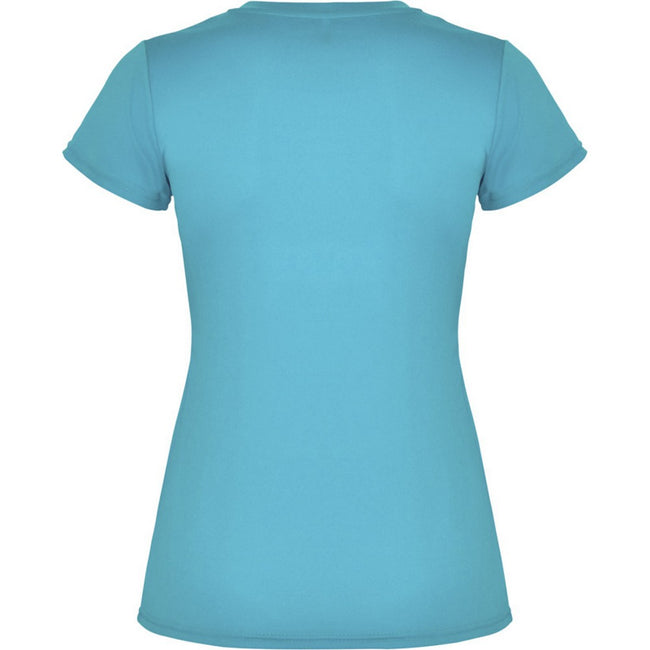 Turquoise - Back - Roly Womens-Ladies Montecarlo Short-Sleeved Sports T-Shirt