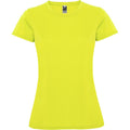 Fluorescent Yellow - Front - Roly Womens-Ladies Montecarlo Short-Sleeved Sports T-Shirt