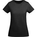 Solid Black - Front - Roly Womens-Ladies Breda Short-Sleeved T-Shirt