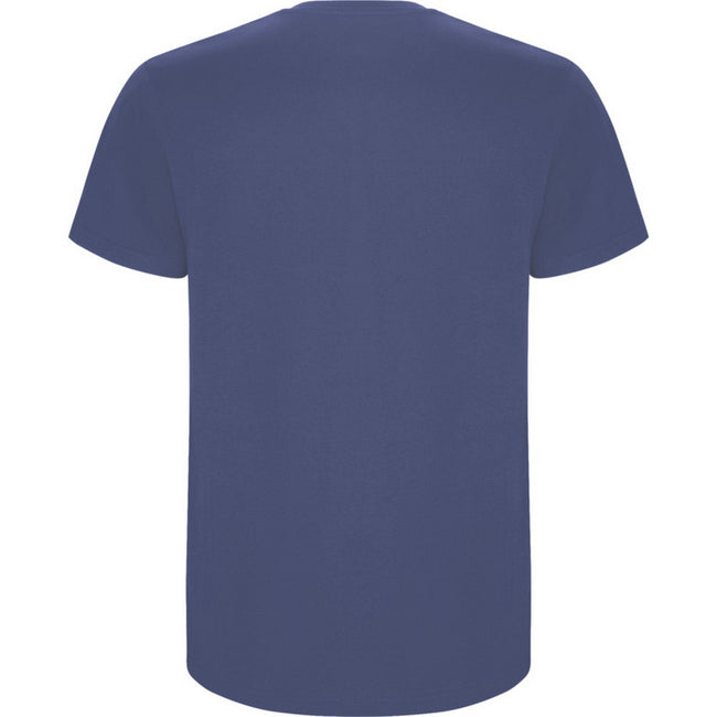 Blue Denim - Back - Roly Childrens-Kids Stafford Short-Sleeved T-Shirt