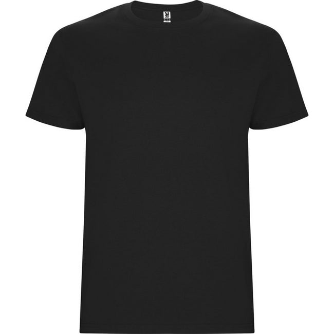 Solid Black - Front - Roly Childrens-Kids Stafford Short-Sleeved T-Shirt