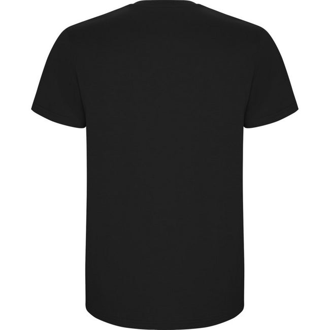 Solid Black - Back - Roly Childrens-Kids Stafford Short-Sleeved T-Shirt