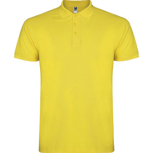 Yellow - Front - Roly Childrens-Kids Star Short-Sleeved Polo Shirt