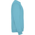 Turquoise - Side - Roly Childrens-Kids Clasica Crew Neck Sweatshirt