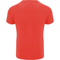 Fluorescent Coral - Back - Roly Mens Bahrain Short-Sleeved Sports T-Shirt