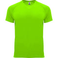 Fluorescent Green - Front - Roly Mens Bahrain Short-Sleeved Sports T-Shirt