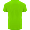 Fluorescent Green - Back - Roly Mens Bahrain Short-Sleeved Sports T-Shirt