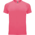 Fluorescent Lady Pink - Front - Roly Mens Bahrain Short-Sleeved Sports T-Shirt