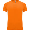 Fluorescent Orange - Front - Roly Mens Bahrain Short-Sleeved Sports T-Shirt