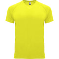 Fluorescent Yellow - Front - Roly Mens Bahrain Short-Sleeved Sports T-Shirt