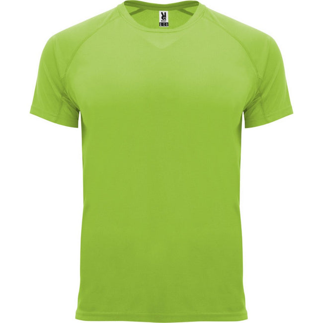 Lime - Front - Roly Mens Bahrain Short-Sleeved Sports T-Shirt