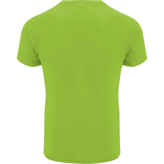 Lime - Back - Roly Mens Bahrain Short-Sleeved Sports T-Shirt