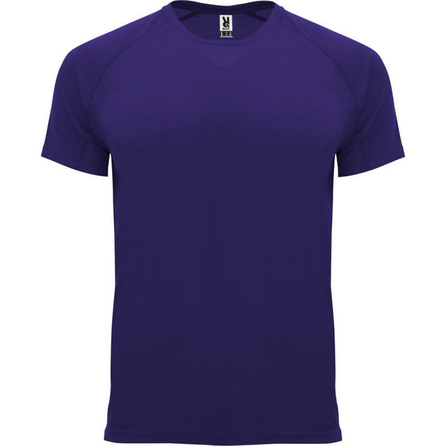 Mauve - Front - Roly Mens Bahrain Short-Sleeved Sports T-Shirt