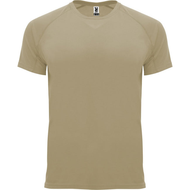 Dark Sand - Front - Roly Mens Bahrain Short-Sleeved Sports T-Shirt