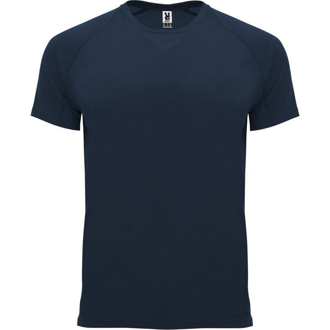 Navy Blue - Front - Roly Mens Bahrain Short-Sleeved Sports T-Shirt