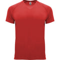 Red - Front - Roly Mens Bahrain Short-Sleeved Sports T-Shirt