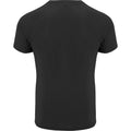Solid Black - Back - Roly Mens Bahrain Short-Sleeved Sports T-Shirt