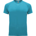 Turquoise - Front - Roly Mens Bahrain Short-Sleeved Sports T-Shirt
