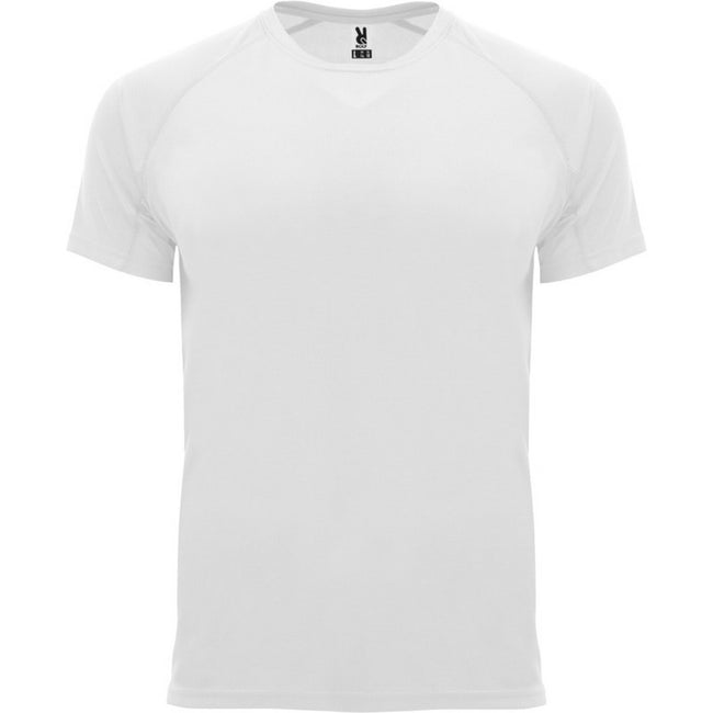 White - Front - Roly Mens Bahrain Short-Sleeved Sports T-Shirt