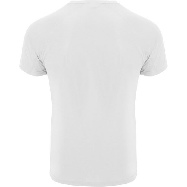 White - Back - Roly Mens Bahrain Short-Sleeved Sports T-Shirt