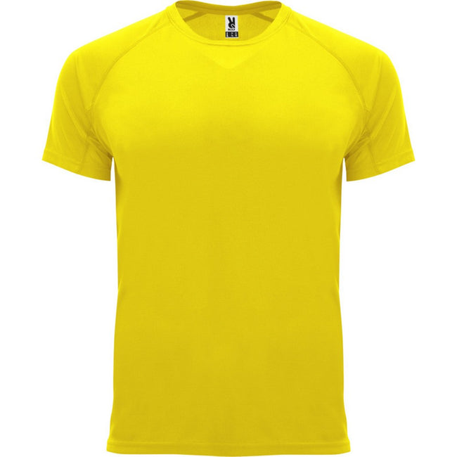 Yellow - Front - Roly Mens Bahrain Short-Sleeved Sports T-Shirt