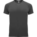 Dark Lead - Front - Roly Mens Bahrain Short-Sleeved Sports T-Shirt