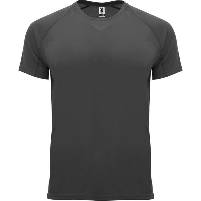 Dark Lead - Front - Roly Mens Bahrain Short-Sleeved Sports T-Shirt